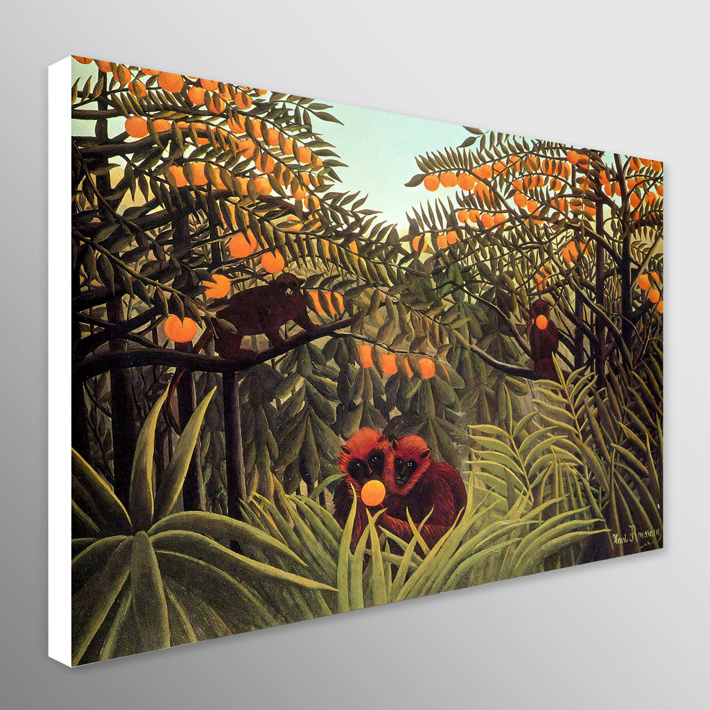 Apes In The Orange Grove by Henri Rousseau