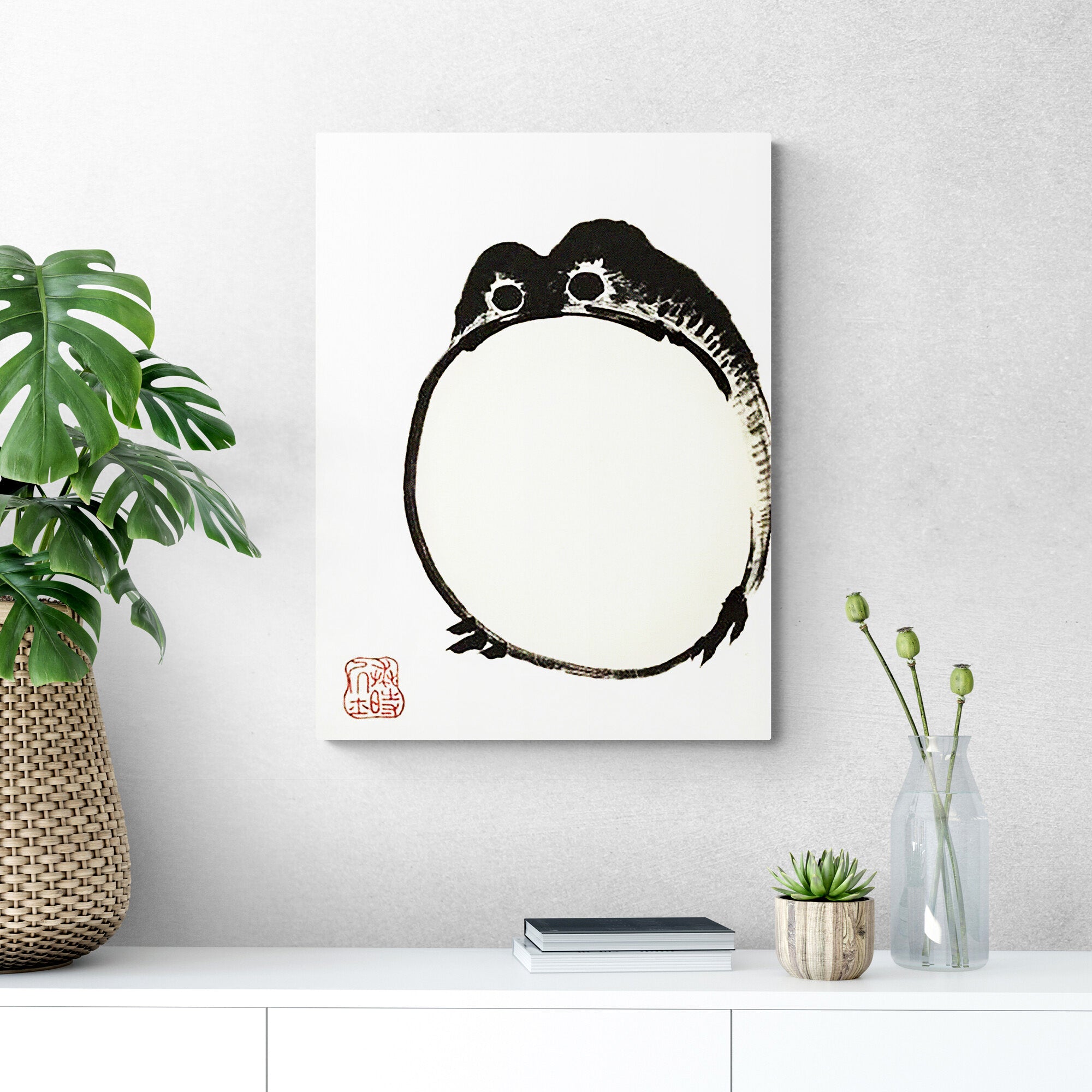 Vintage Frogs - Set of 3 prints Japanese Art by Matsumoto Hoji - Wall ...