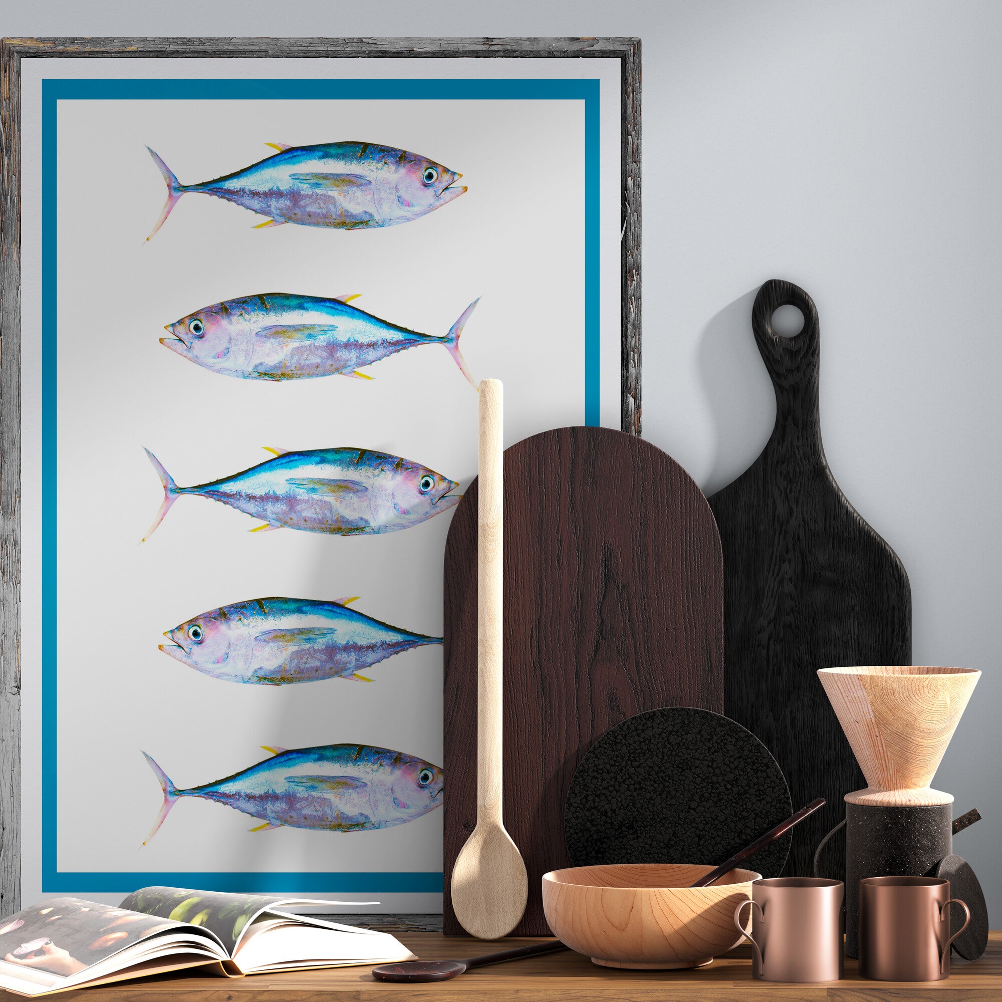 Kitchen Fish Poster Tuna Fish - Kitchen Wall Art Photo Poster Print – The Art Print Company