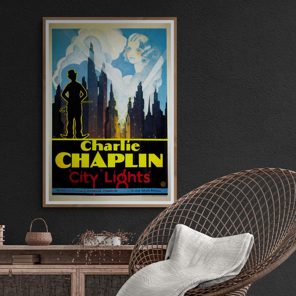 Charlie Chaplin - City Lights Vintage Movie Wall Art