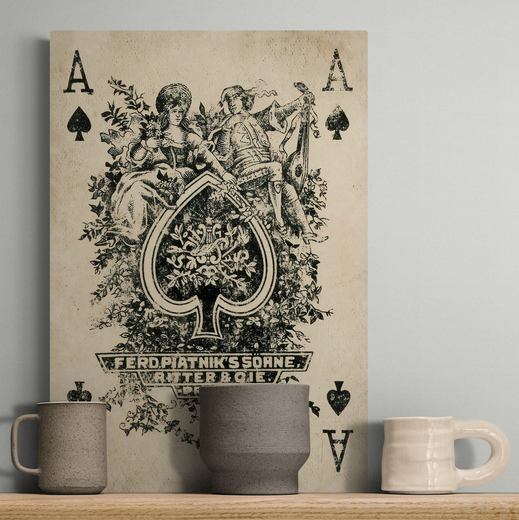 Ace Of Spades Vintage Playing Card