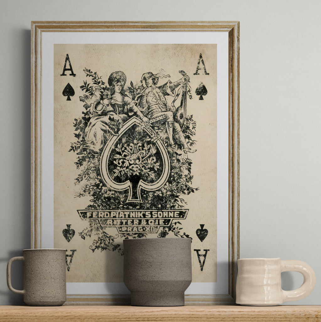 Ace Of Spades Vintage Playing Card