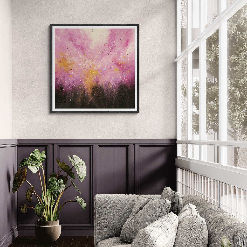 Golden Dustfall Abstract