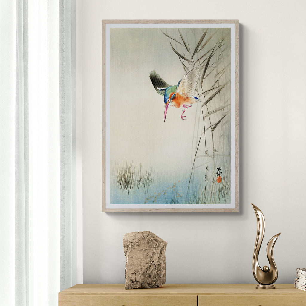 Kingfisher Hunting For Fish by Ohara Koson