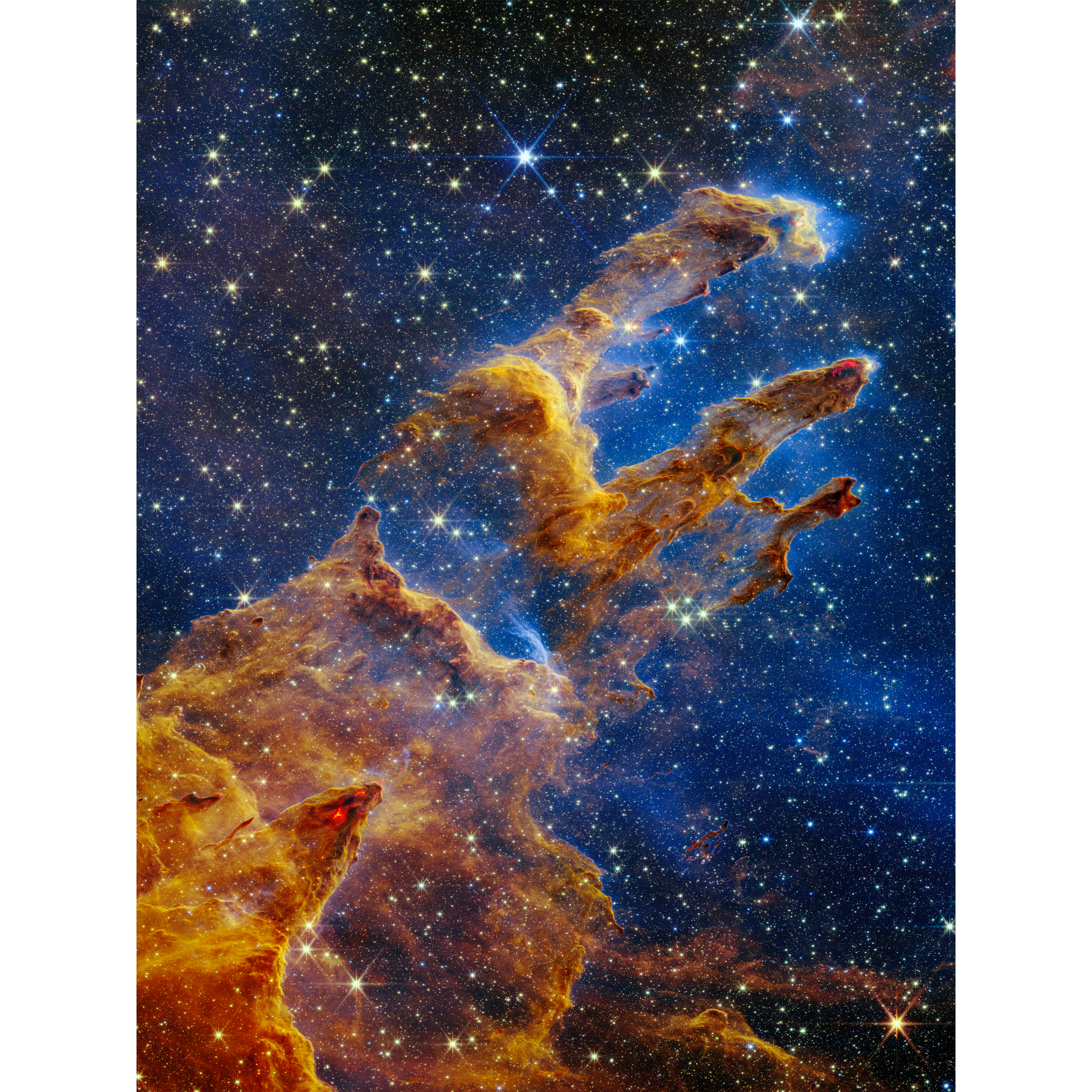 Pillars of Creation NASA's James Webb Space Telescope Wall Art