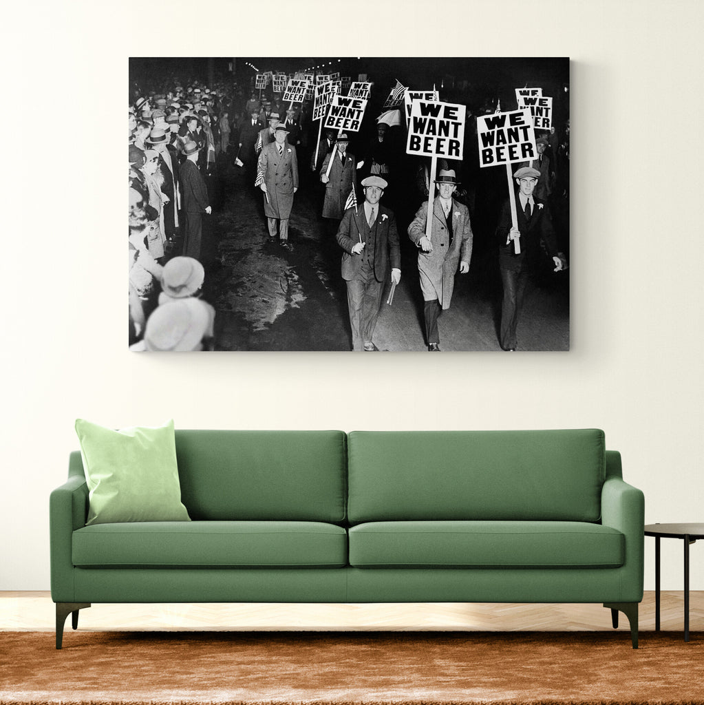 Vintage  - We want Beer Prohibtion Wall Art