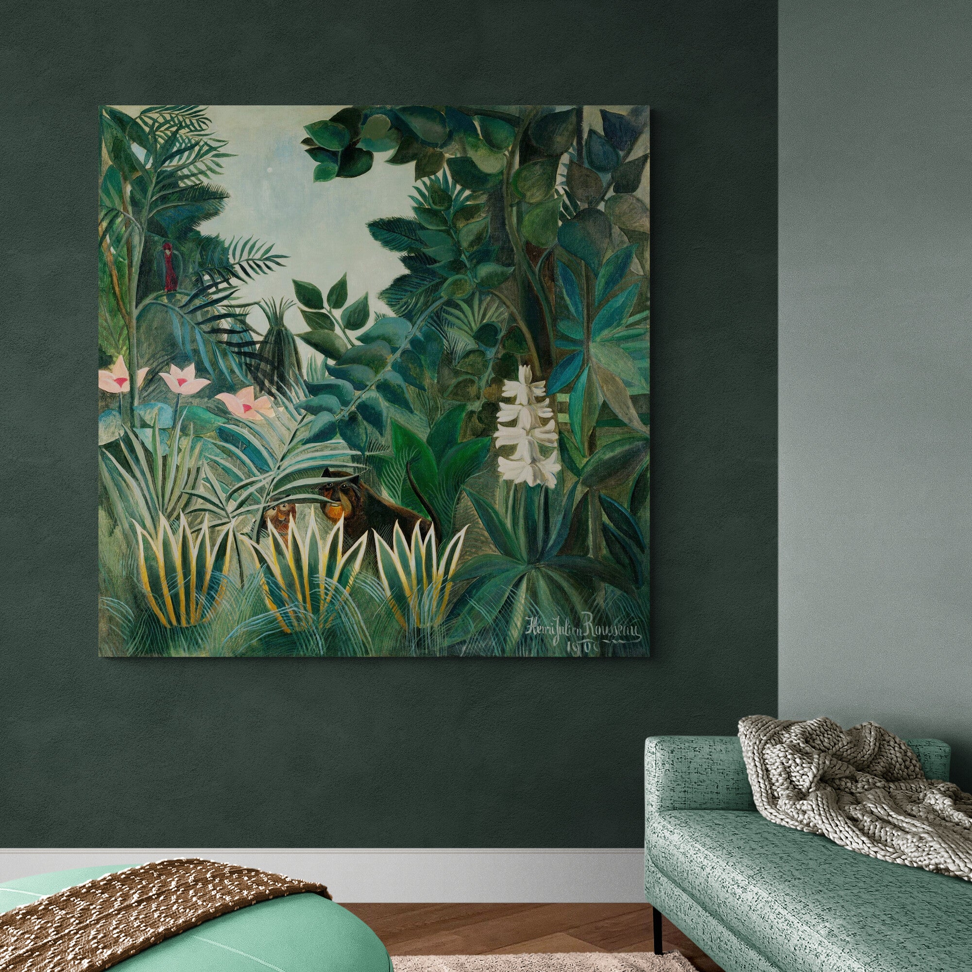 Henri Rousseau Equatorial Jungle By The