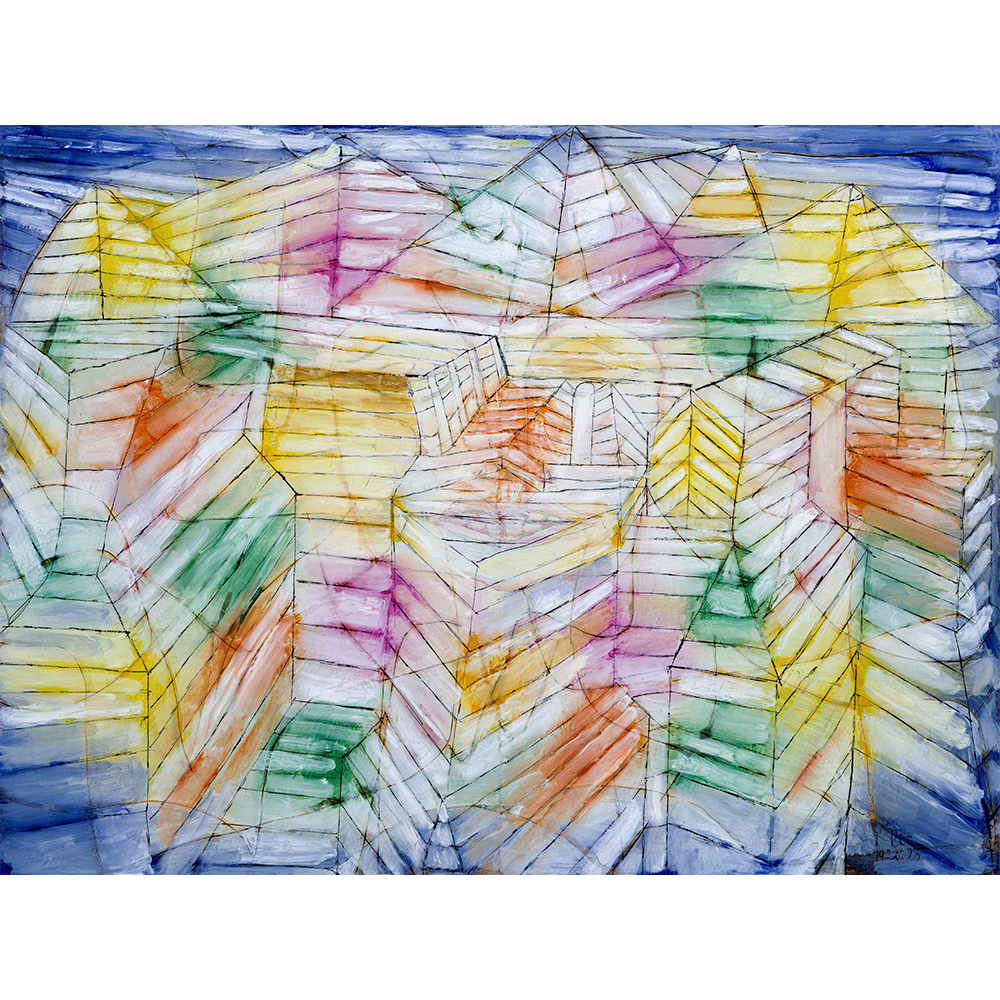Theater Mountain Construction Abstract Art by Paul Klee