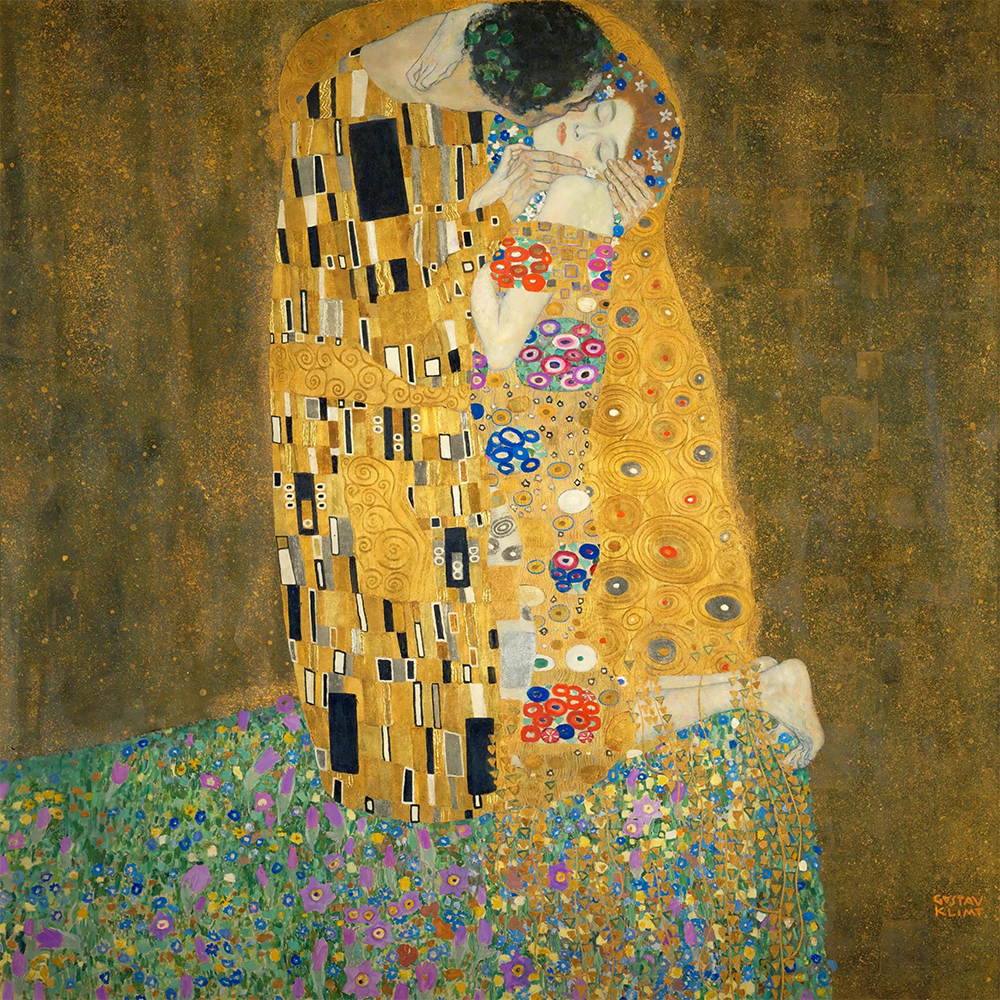 The Kiss by Gustav Klimpt (1907–1908)