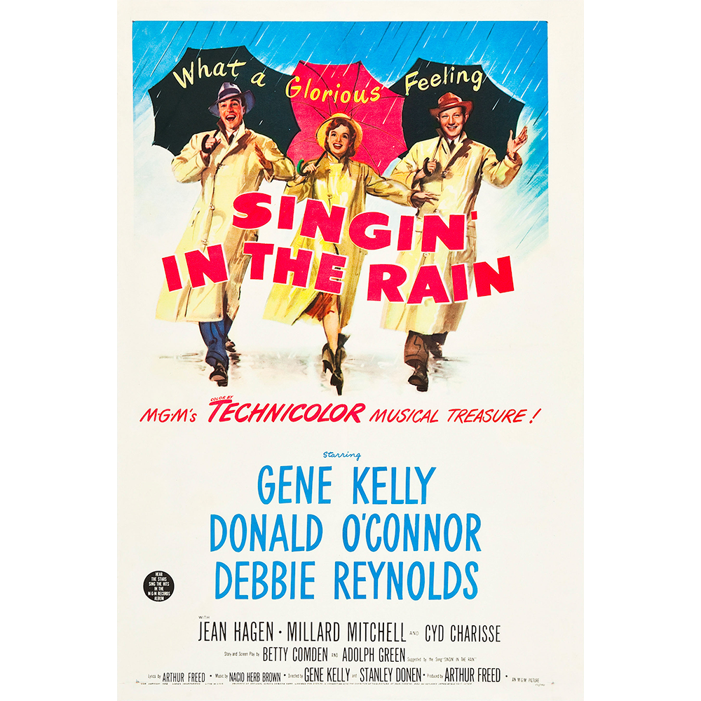 Singin' n the Rain Vintage Movie Art 1952