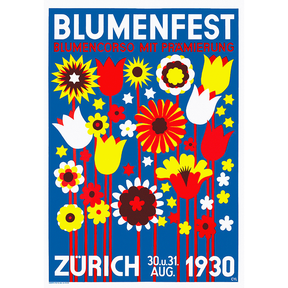 Flower Show - Zurich - Art Deco Vintage 1930 by Walter Cyliax