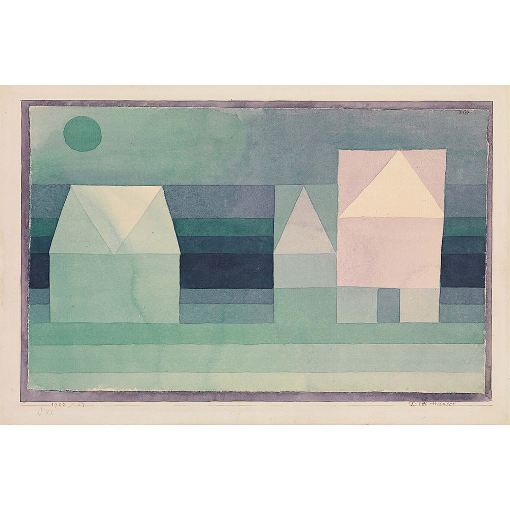 Three Houses by Paul Klee (1922) - Abstract Art