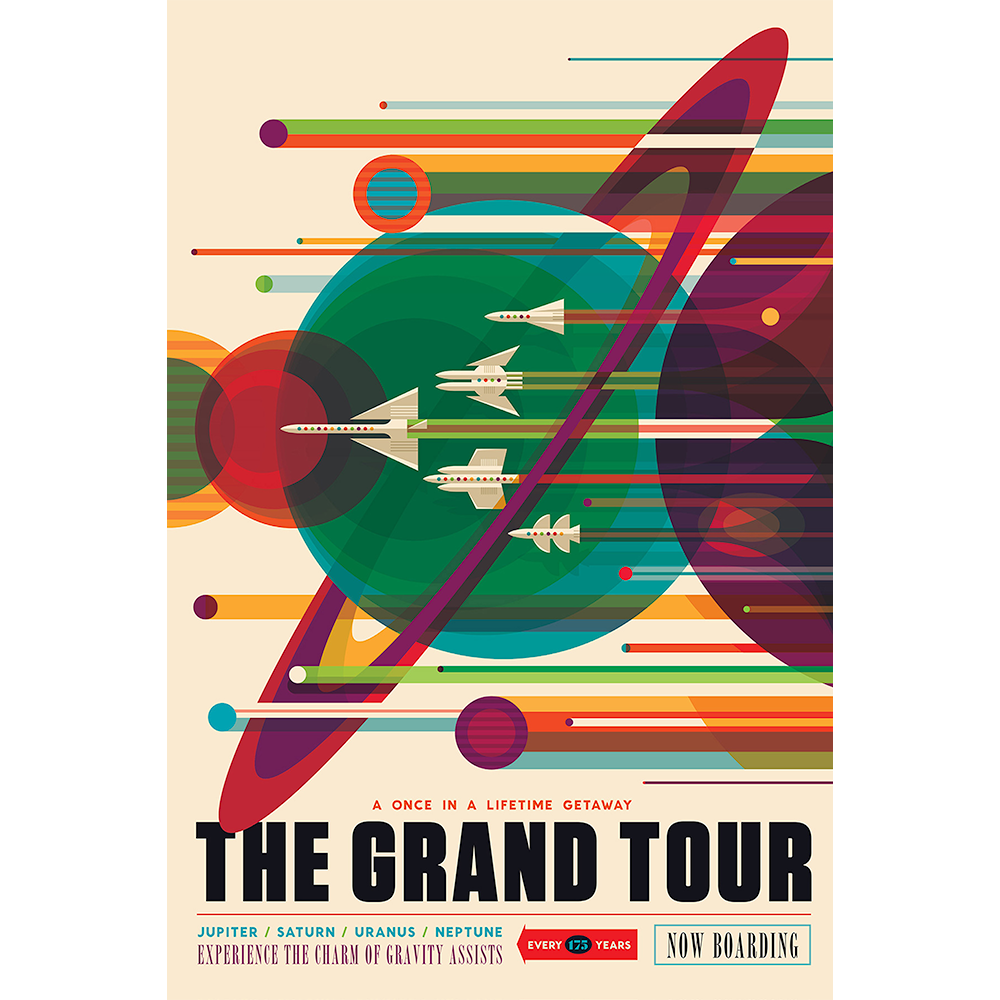 NASA - The Grand Tour - Space - Retro Wall Art