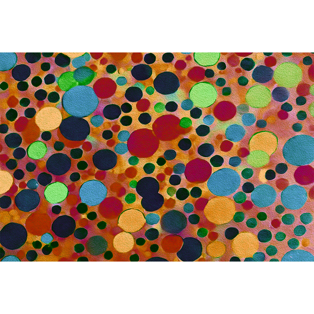 Products Colourful Dots - Blue - Red - Yellow Abstract Wall Art