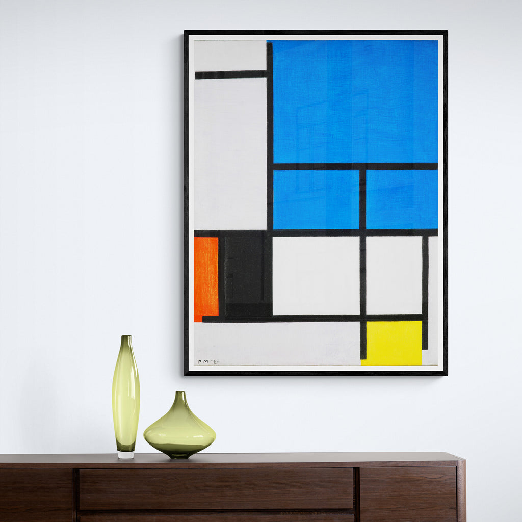 Composition with Large Blue Plane, Red, Black, Yellow and Grey by Piet Mondrian