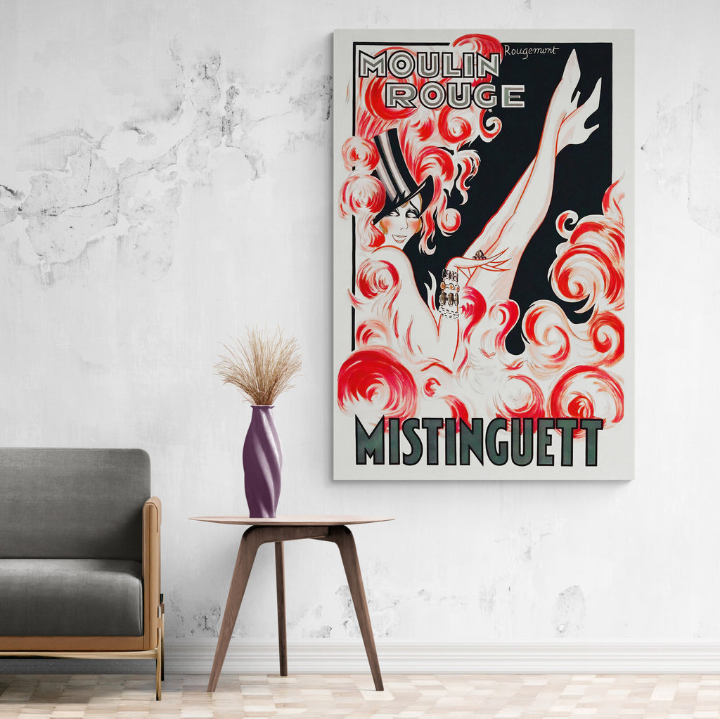 Moulin Rouge Mistinguett Vintage Cabaret Wall Art