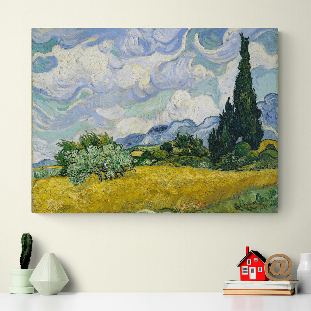 Wheat Field With Cypresses by Vincent Van Gogh Wall Art (1889)