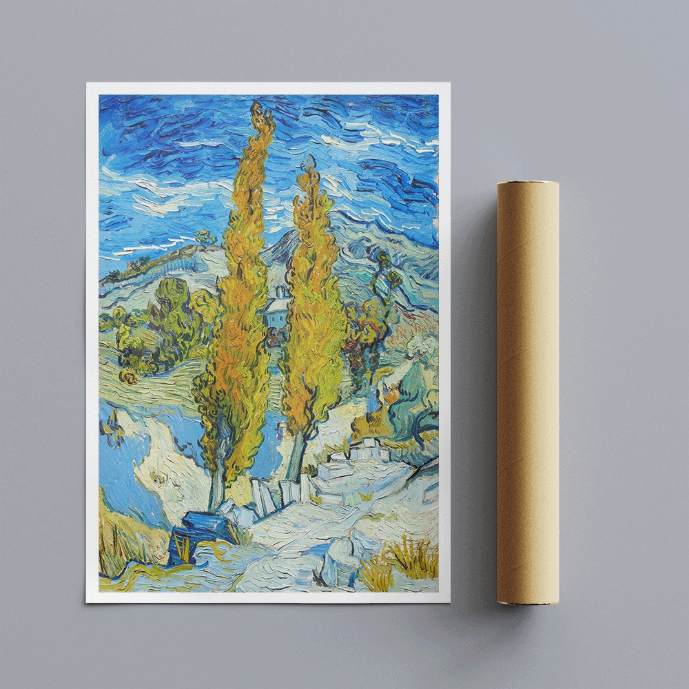 The Poplars at Saint-Rémy by Vincent Van Gogh Wall Art (1889)