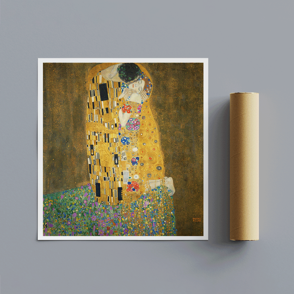 The Kiss by Gustav Klimpt (1907–1908) Wall Art