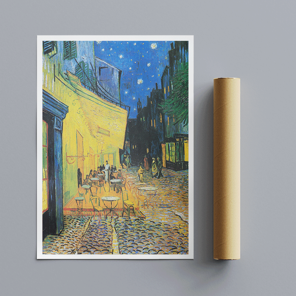 Cafe Terrace at Night by Van Gogh Wall Art (1888)