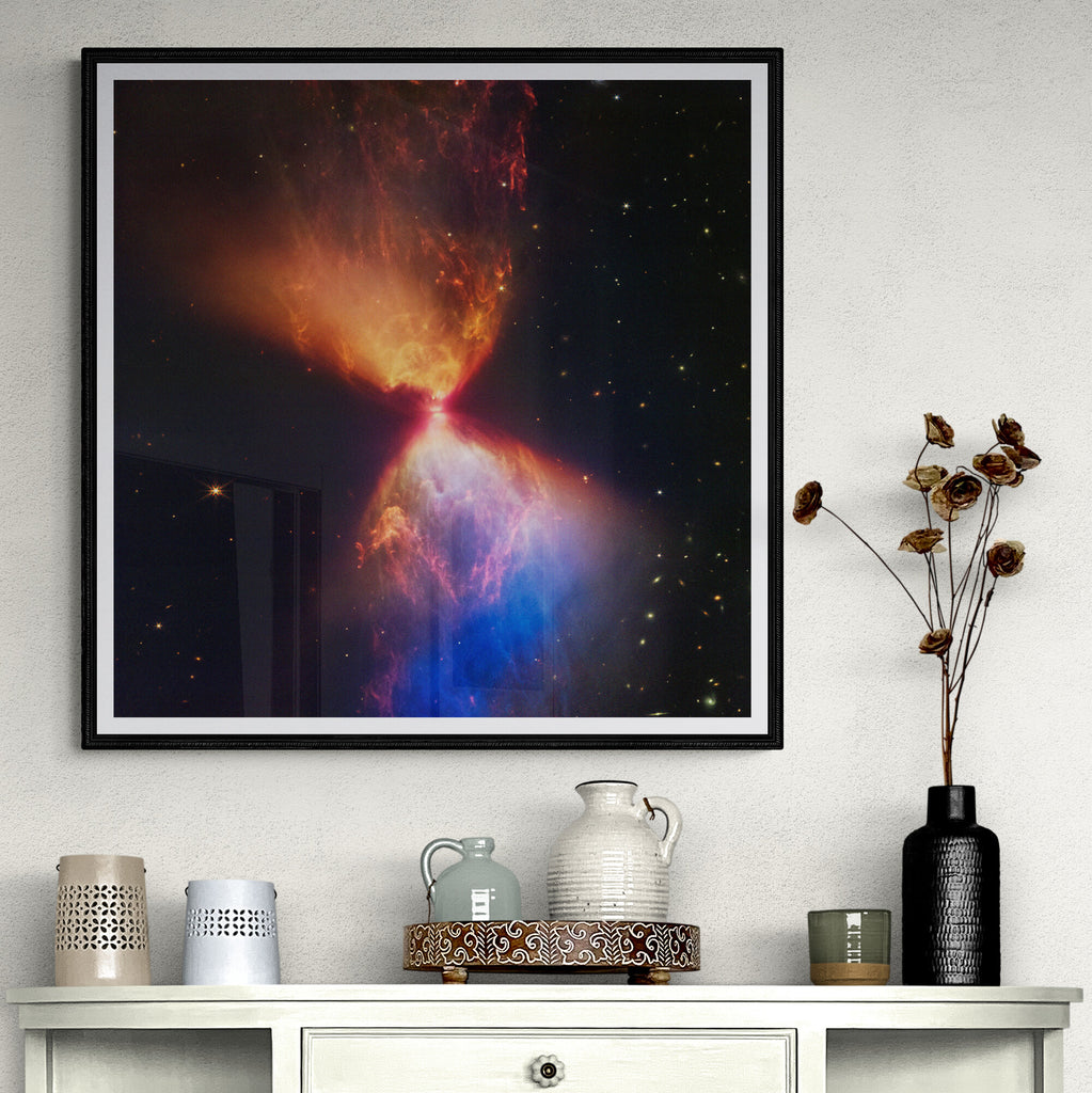 NASA’s James Webb Fiery Hourglass Protostar Wall Art