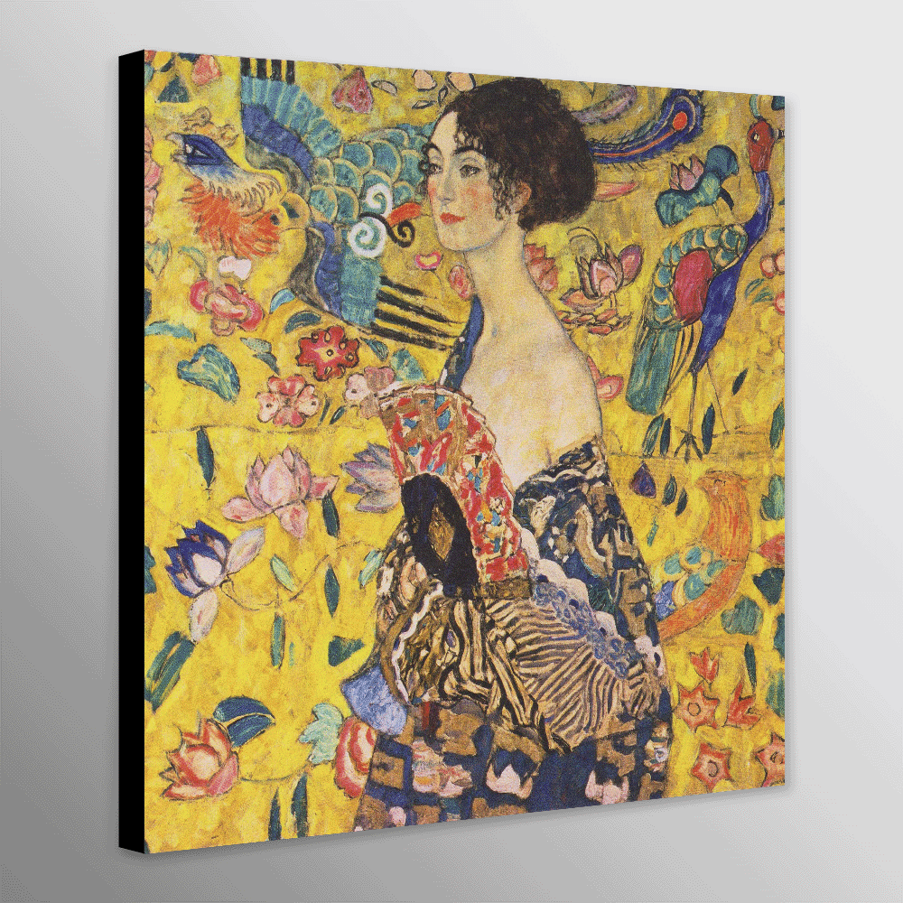 Lady With Fan By Gustav Klimt