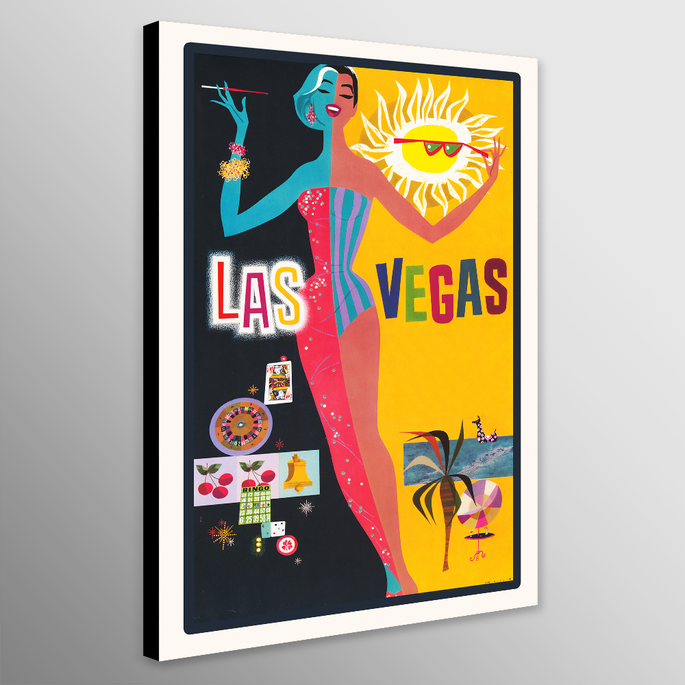 Las Vegas - Vintage Travel Art Retro