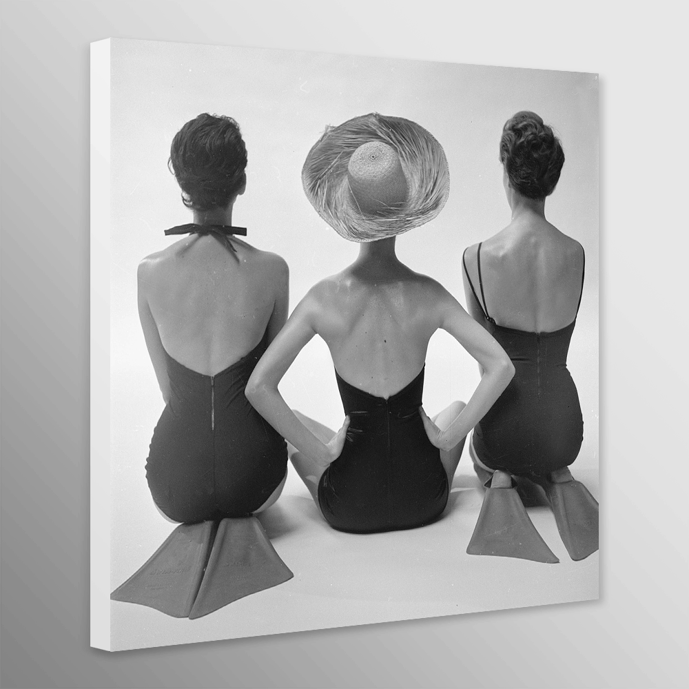 Fashion Swimsuits - Fashion Models Wall Art by Toni Frissell - 1950