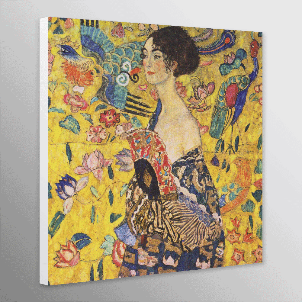 Lady With Fan By Gustav Klimt