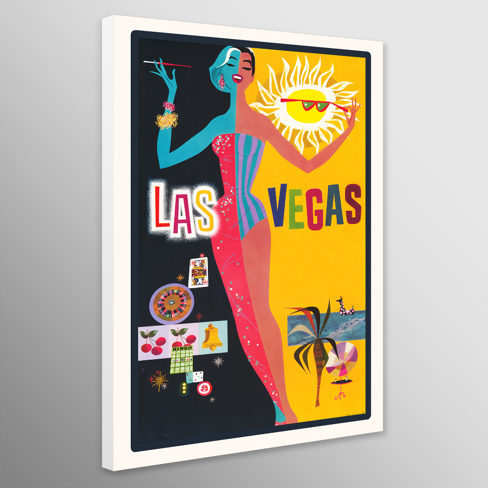 Las Vegas - Vintage Travel Art Retro
