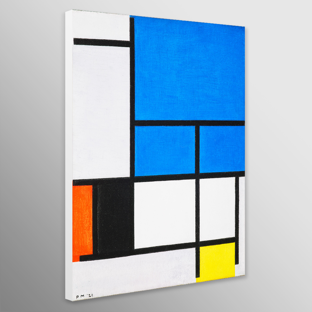 Composition with Large Blue Plane, Red, Black, Yellow and Gray by Piet Mondrian
