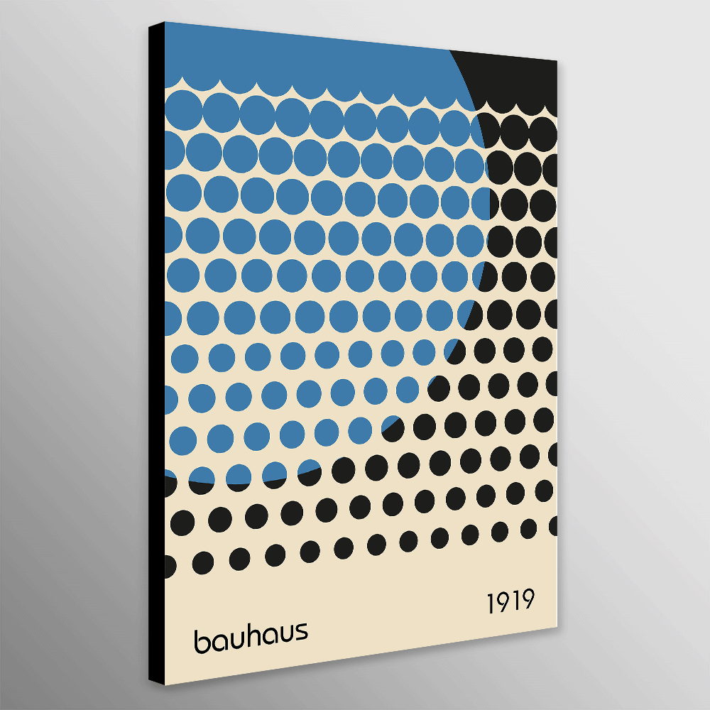 Bauhaus Circles on Circle Blue