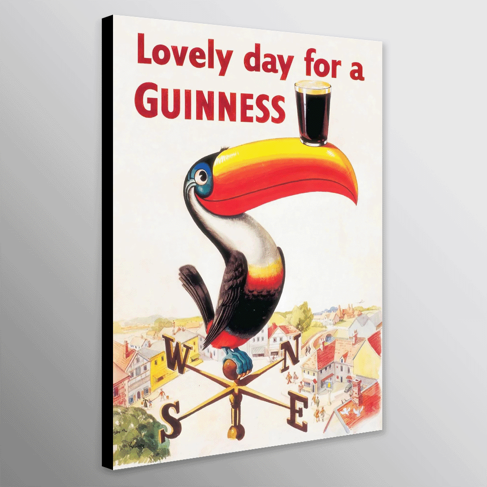 Vintage Advertising Guinness Drinking - Kitchen Wall Art