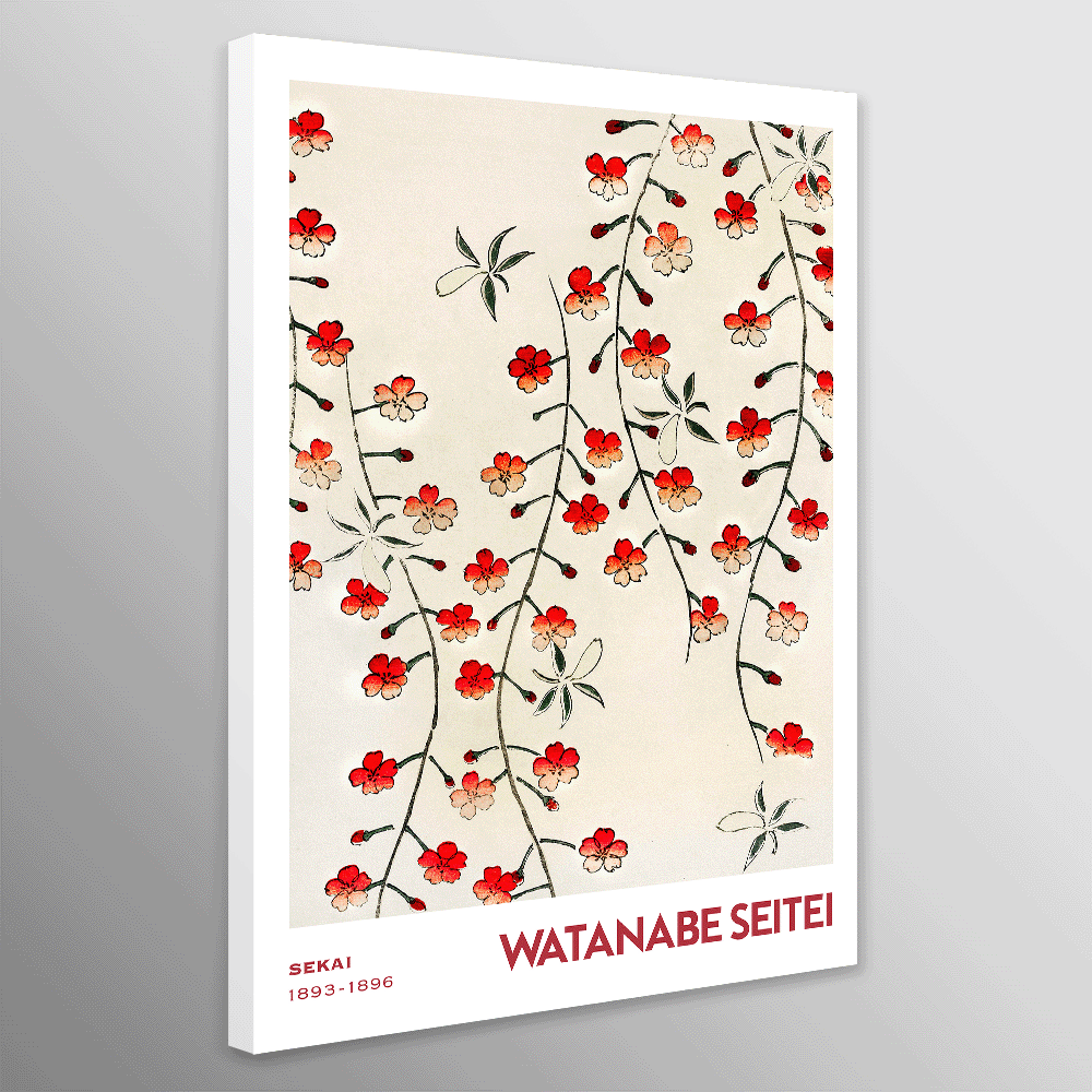 Cherry Tree Flower Japanese Art by Watanabe Seitei