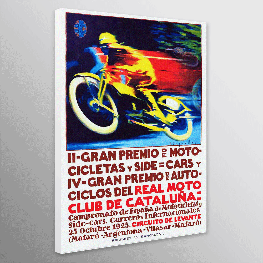 Motorcycle Grand Prix Spain - Vintage 1925 by J. Segrelles