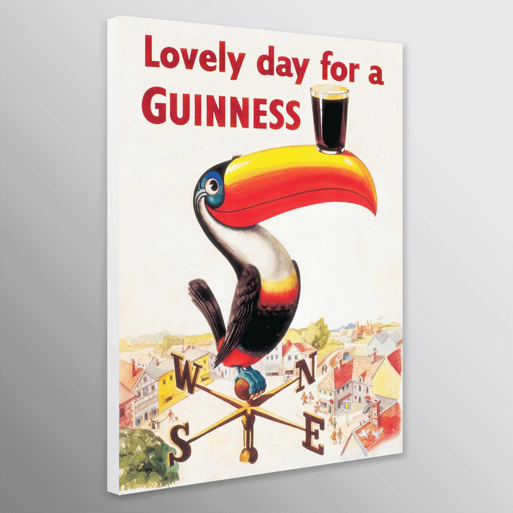 Vintage Advertising Guinness Drinking - Kitchen Wall Art