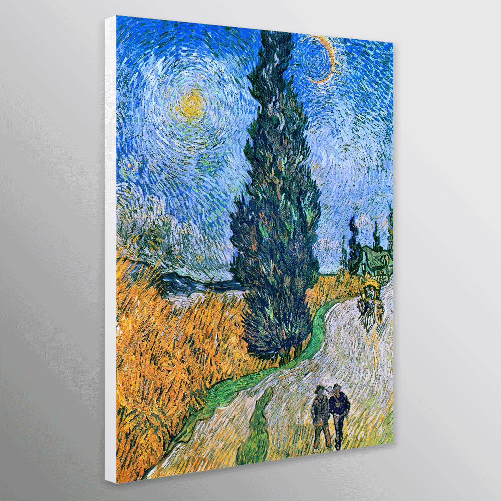 Road with Cypress and Star by Vincent Van Gogh Wall Art (1890)