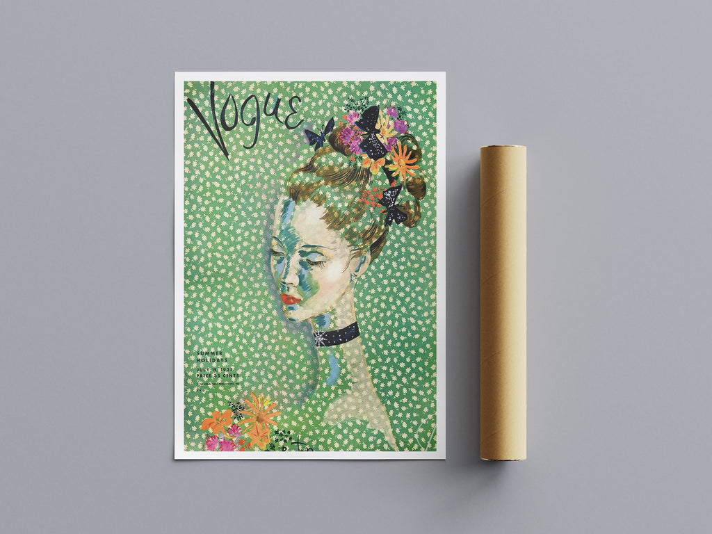 Vogue Cover Vintage Art Deco - 1935 - Female - Green