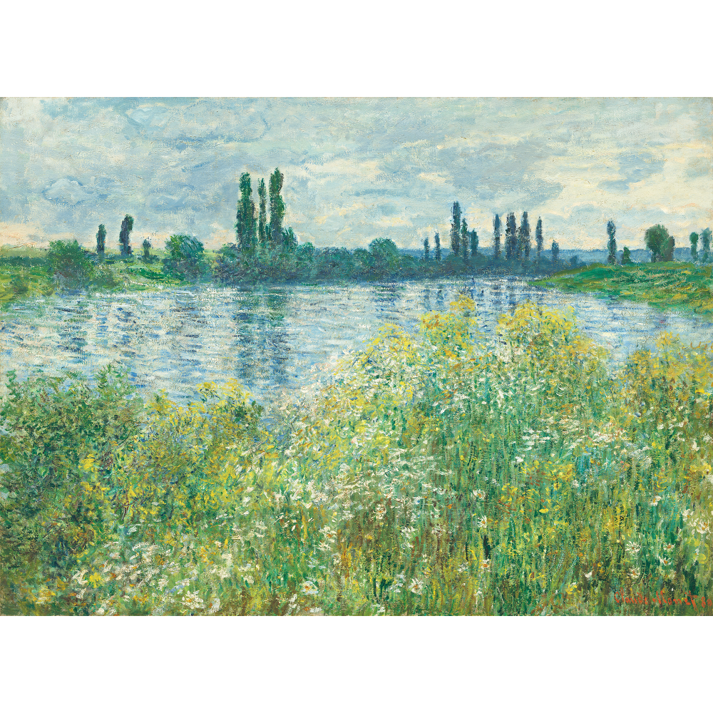 Banks of the Seine, Vétheuil by Claude Monet (1880) - Wall Art Wrapped Frame Canvas Print