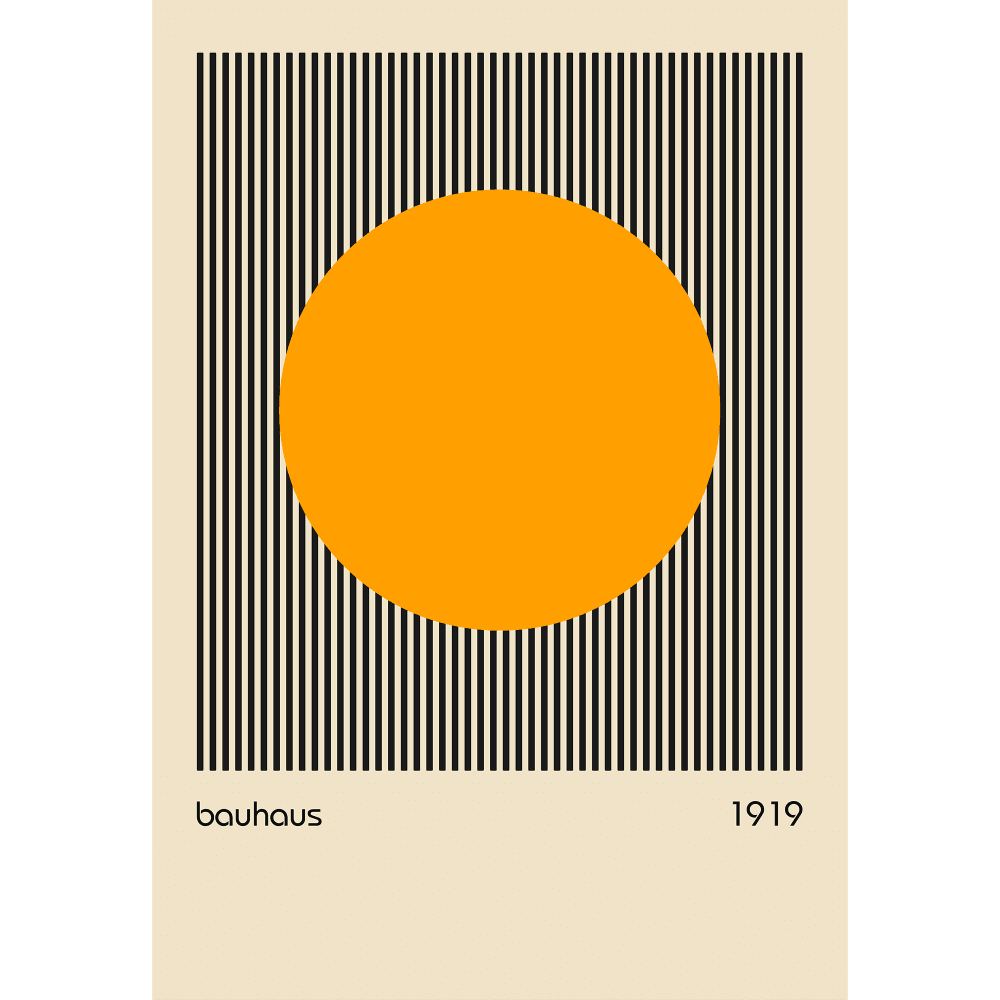 Bauhaus Orange Circle 1919 - Abstract - Wall Art Rolled – The Art Print ...
