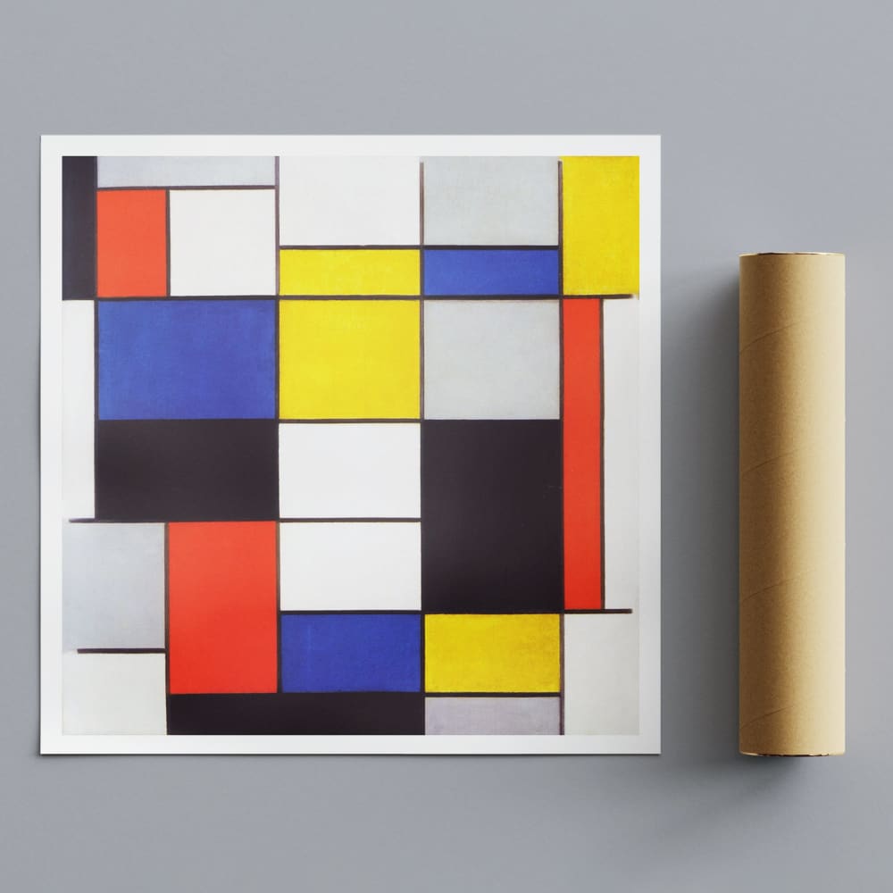 Composition A by Piet Mondrian (1920) - Wall Art Rolled 