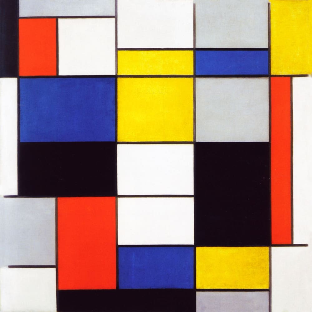 Composition A by Piet Mondrian (1920) - Wall Art Rolled Canvas Print