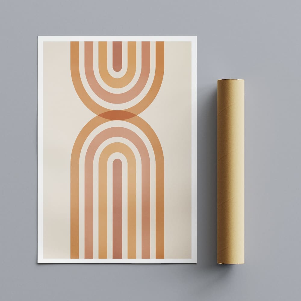 Concentric - Boho Art - Wall Art Rolled Canvas Print - A4 