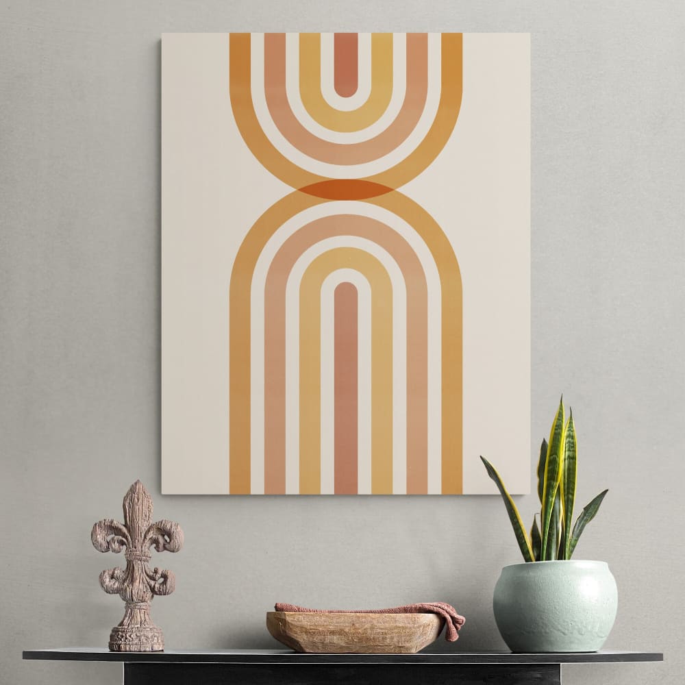 Concentric - Boho Art - Wall Art Rolled Canvas Print - 
