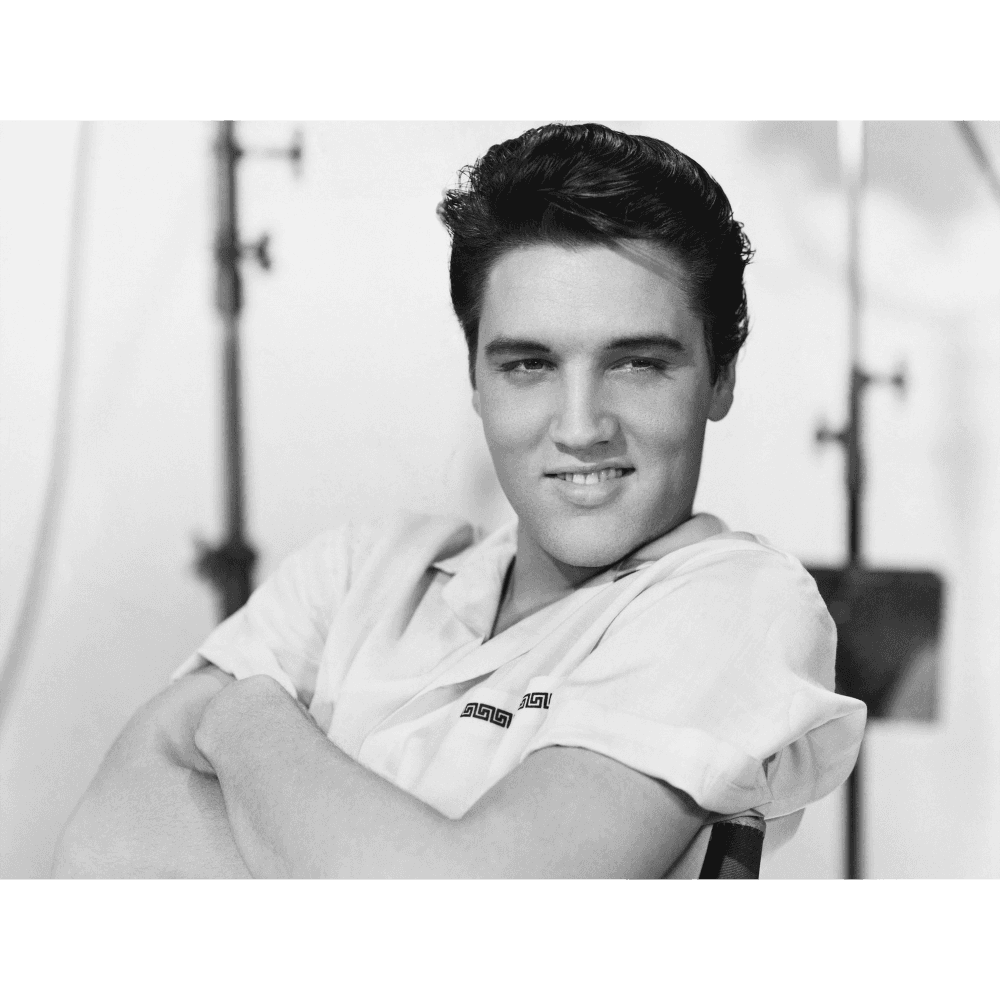 Elvis Presley Smile - Black and White Photo - Wall Art Photo