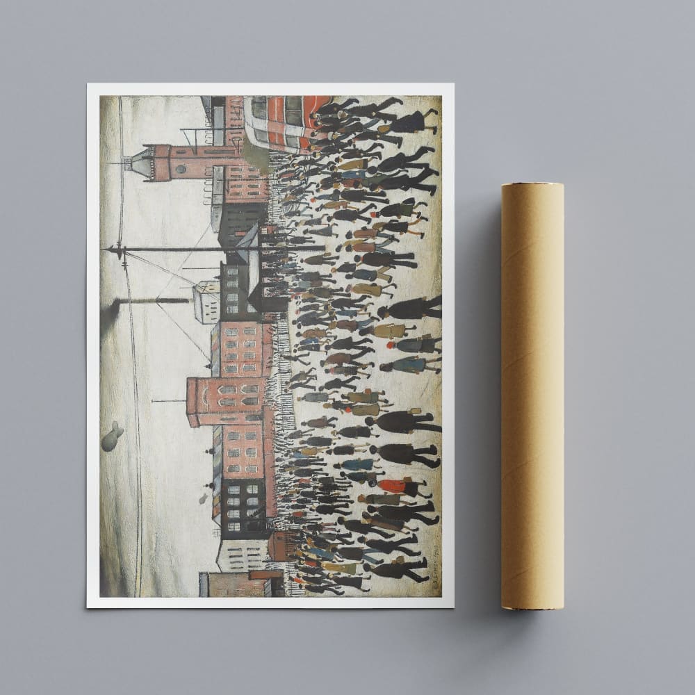 Going to Work by LS Lowry (1959) - Wall Art Rolled Canvas 