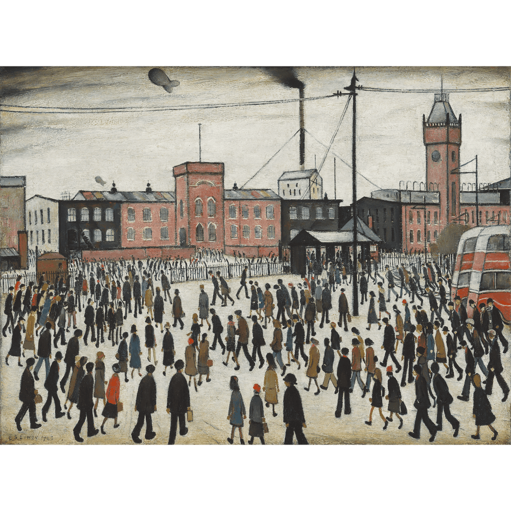 Going to Work by LS Lowry (1959) - Wall Art Rolled Canvas Print