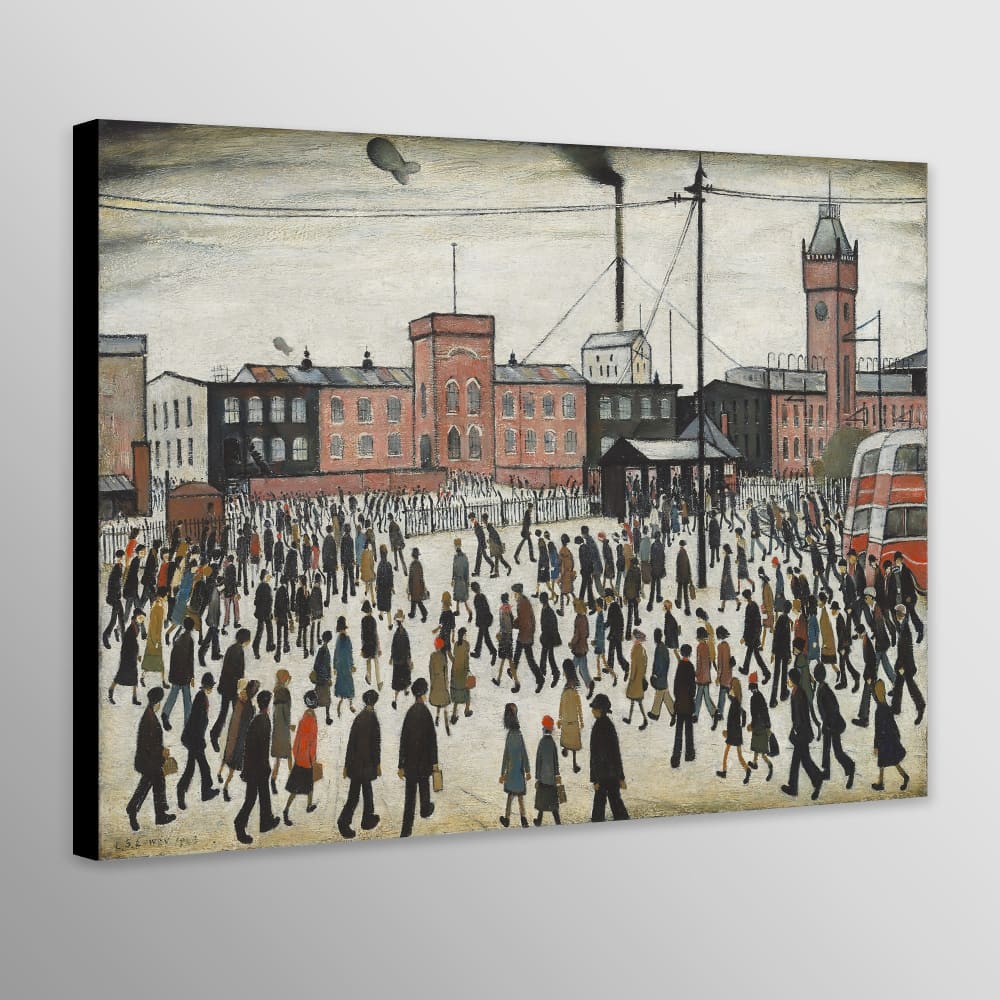 Going to Work by LS Lowry (1959) - Wall Art Wrapped Frame 