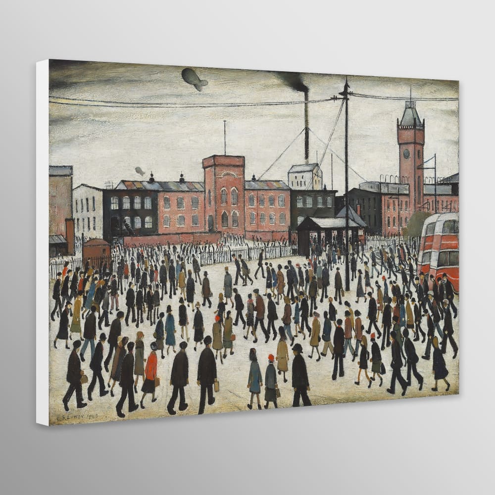Going to Work by LS Lowry (1959) - Wall Art Wrapped Frame 