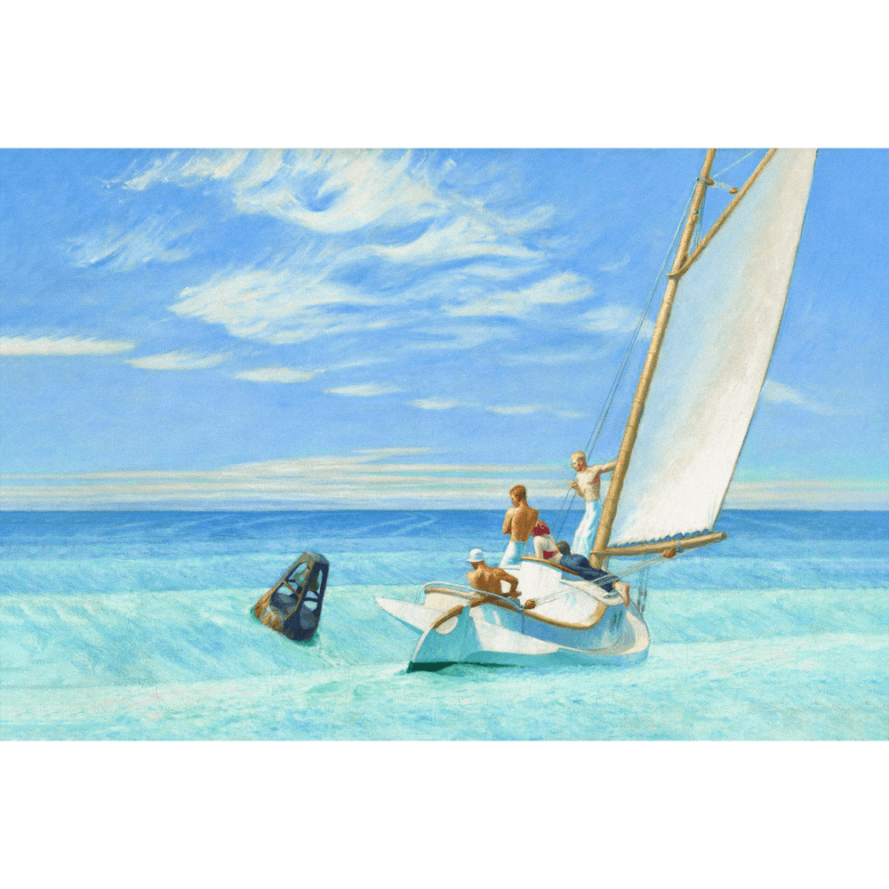 Ground Swell by Edward Hopper (1939) - Wall Art Rolled Canvas Print